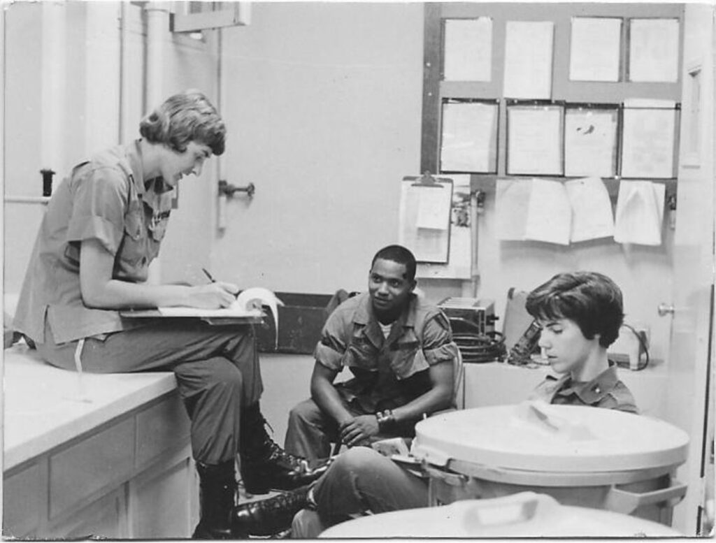 Capt. Linda Sharp taking notes image