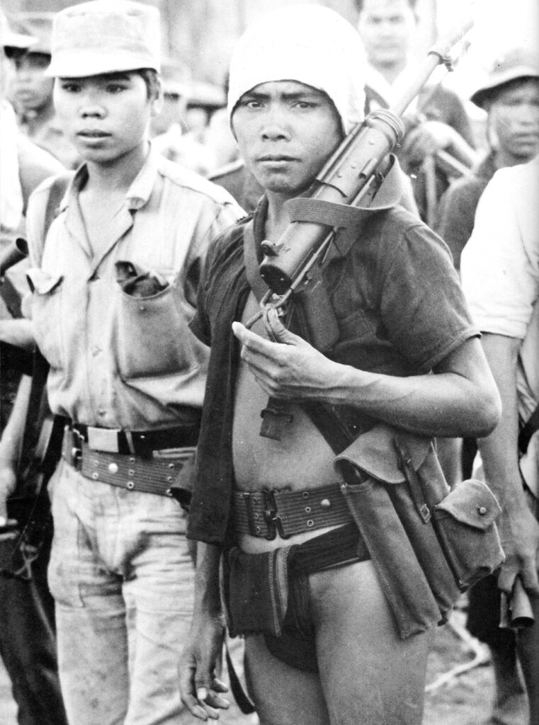 Montagnard fighter in training in 1962 image